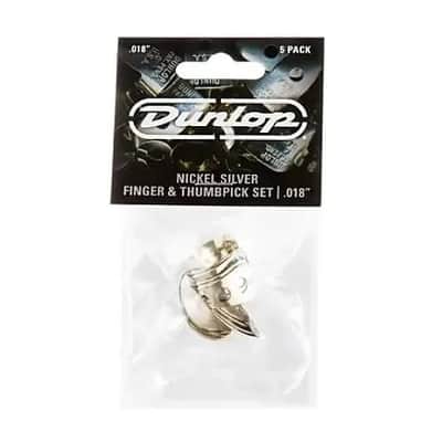 Dunlop #33P.018 - Nickel Silver Finger & Thumbpick Set, .018" image 2
