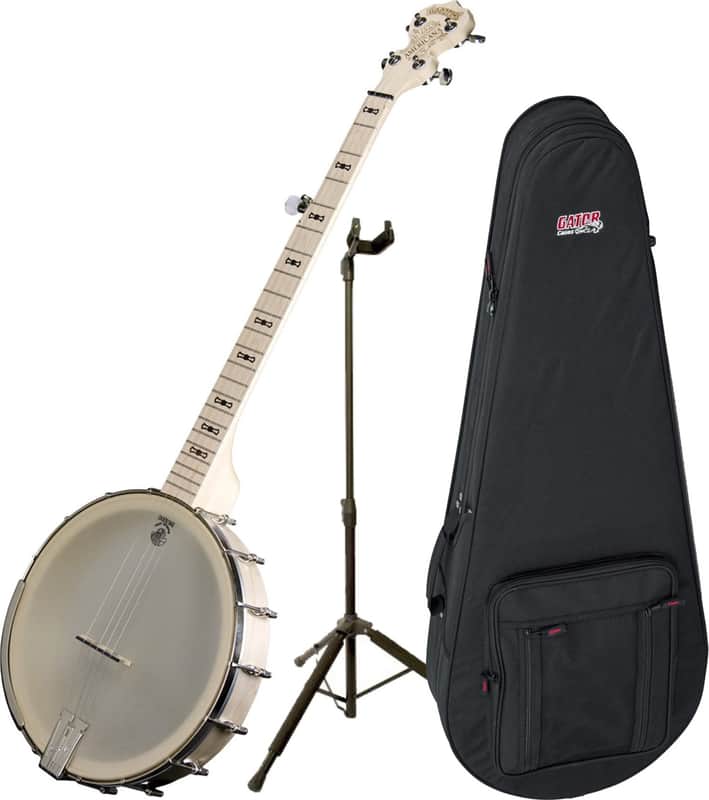 Deering Goodtime Americana Grand 12" Rim 5-String Banjo w/ Guitar Stand and Case image 1