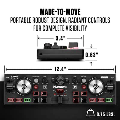 Numark DJ2GO2 Touch Compact DJ Controller with 2 Decks image 5