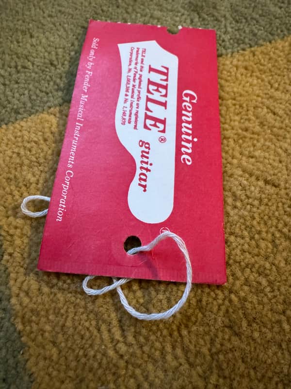 Fender Telecaster Hang Tag 1992 image 1