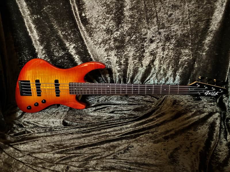 Guild SB605 1985 Sunburst Flame Maple Guild Pilot Bass USA Built Guild Acoustics 5 String Electric image 1