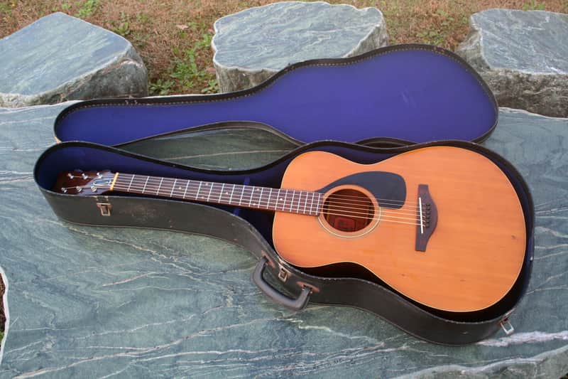 Yamaha FG 150 Red Label 000size Guitar Circa 1968 Natural+Chip Board case image 1
