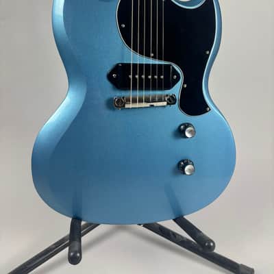 Brown Bear Guitars SG Junior Pelham Blue Metallic Lollar P90 Savvy Bridge image 5