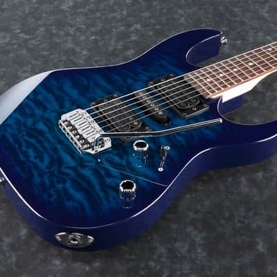 Ibanez GRX70QA-TBB Electric Guitar, Transparent Blue Burst image 4