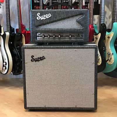Supro 1605RH Reverb Special Head and 1790 Black Magick Extension Cabinet Stack image 1