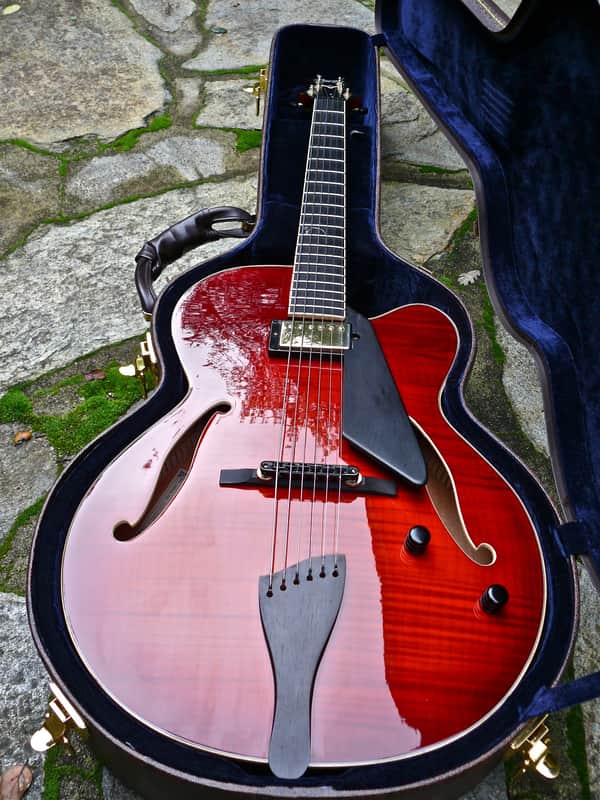 Peerless Lee Archtop Guitar w/ Fitted Case 2008 Ruby Red image 1