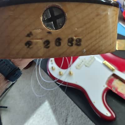 1982 Fender Precision Special Bass with Rosewood Fretboard - Candy Apple Red image 22