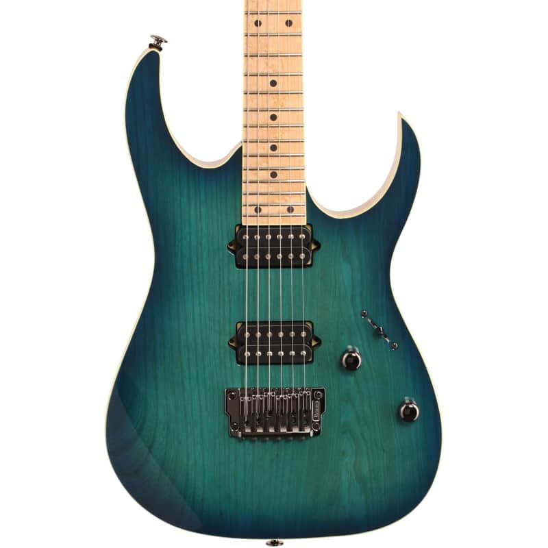 Ibanez RG652AHMFX RG Prestige Series Guitar w/ Dimarzio Pickups and Hardshell Case - Nebula Green Burst image 1