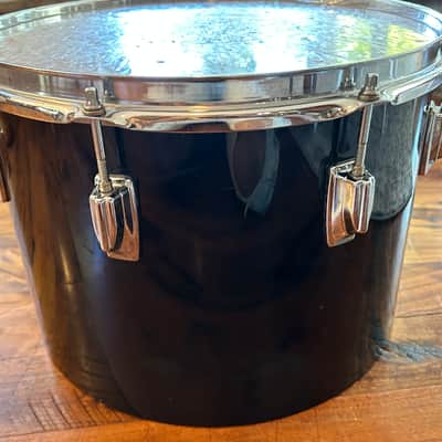 Vintage 1980s Tama Imperialstar 10 x 14 Drum Concert Tom OG Jet Black Wrap image 4