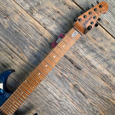 Ernie Ball Music Man JP15 7-String Electric Guitar - Ultramarine Quilt image 3