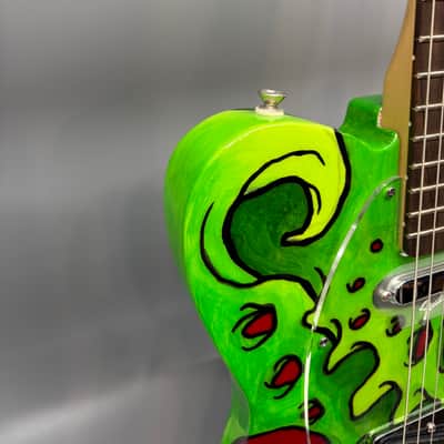 Custom Painted Fender Mex Partscaster Telecaster with unique paint job Estate Guitar Sale! image 5