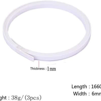 3pcs Plastic Guitar Binding Purfling Strip Guitar Binding Material for Guitar Parts Accessories (Black White Beige) image 2