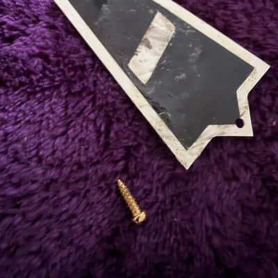 NOS-Gibson  Super 400 Exclusive Tailpiece  Late 80’s - Engraved Solid Brass Natural Aged Brass Patina. *Includes Vintage Super 400 Truss Rod cover w/screws image 11