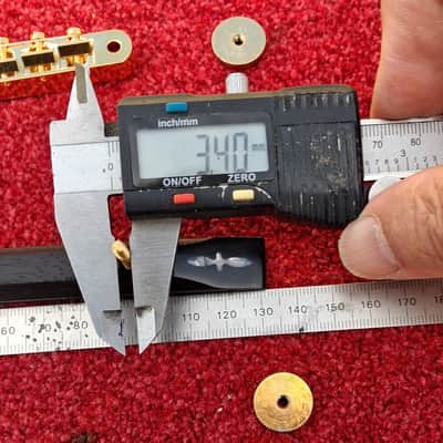 Inlaid ebony Bridge  for Gibson L-5 and high end Archtops Mid 70's - Ebony/Gold image 19