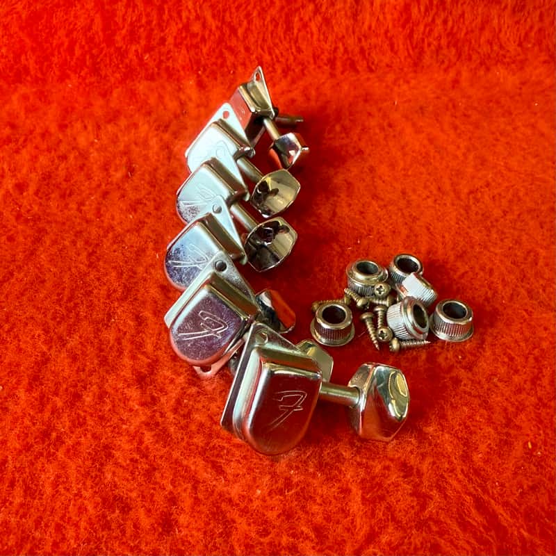Fender Stratocaster guitar tuners 1975-1979 - Chrome Schaller original vintage USA Strat telecaster image 1