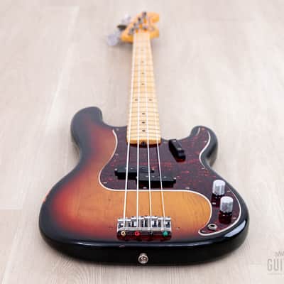 1973 Fender Precision Bass Sunburst Vintage Bass, Lightweight w/ "A" 1 1/2" Nut & Case image 9