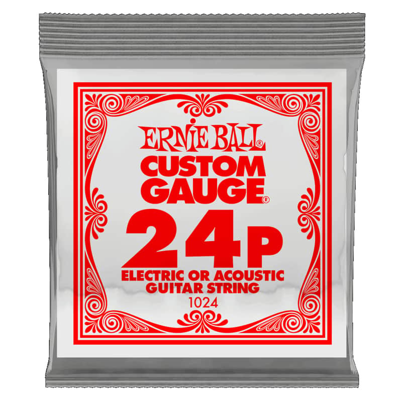 Ernie Ball Plain Steel .024" -- 6 Pack image 1