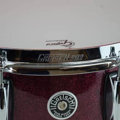 Used Gretsch 5 x 14" Brooklyn Snare Drum - Limited (Maxwell) Burgandy Sparkle image 3