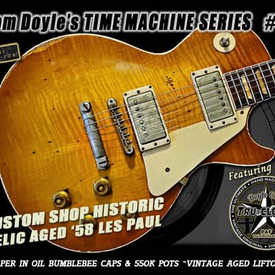 Gibson Custom Shop Les Paul 1958 - Tom Doyle "TIME MACHINE" #72 “SUPER PREMIUM” Historic Aged R8 w/Doyle Coils PAF – Vintage '59 Flames image 24