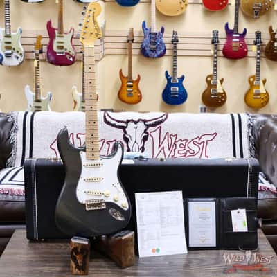Fender Custom Shop Limited Edition 1968 Stratocaster Maple Neck Journeyman Relic Aged Charcoal Frost Metallic 7.95 lbs image 6