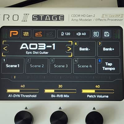 Hotone Ampero II Stage MP-380 Amp Modeler & Effects Processor Touch Screen Guitar Bass IR Cabinets Simulation with FX Loop MIDI I/O Stereo OTG USB Audio Interface image 3