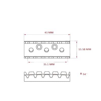 Floyd Rose Locking Nut Black 43mm R3 Marked w/R14 Radius Top mount design Bild 6
