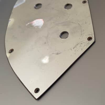 Unknown Bass metallic mirror style pickguard probably Japanese [9,5” by 4,5”] image 6
