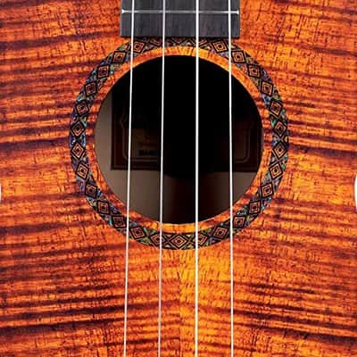 Mahalo Artist Elite Series Baritone Ukulele Photo Flame Koa With Bag (MA4KA-U) image 7