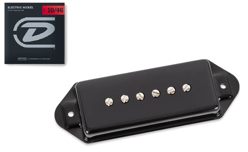 Seymour Duncan P90 Silencer Dog Ear Neck Pickup - Black ( w/ 1 Set FREE Strings ) image 1