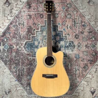 2023 Zager ZAD900CE/AURA/N Natural Fishman Aura Acoustic Electric Guitar W/ Original Hardshell Case! image 5