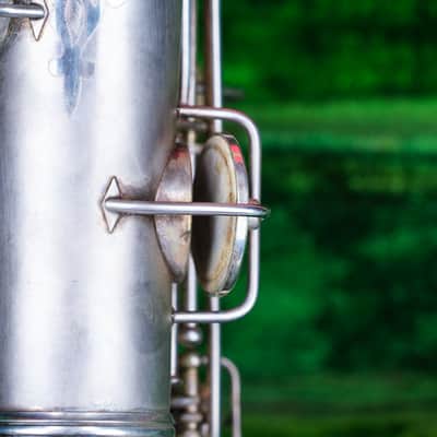 Early 1930s York Silver Plated Alto Saxophone, Hardcase, as is image 10