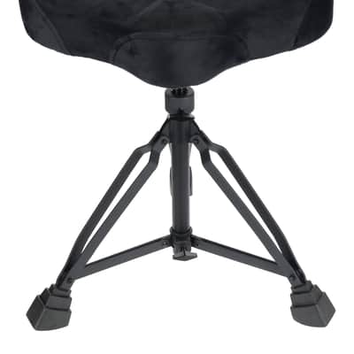 Rockville RDS51 All Black Double Braced Drum Throne 4" Padding, Lockable Height image 2
