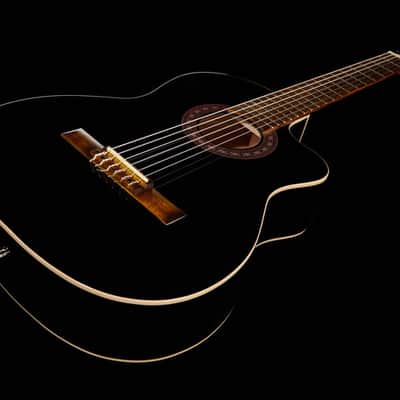 Folk Instruments CE 4/4 Guitar Black with Fishman Pickup image 9