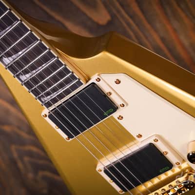 ESP LTD Kirk Hammett Signature KH-V Metallic Gold image 4