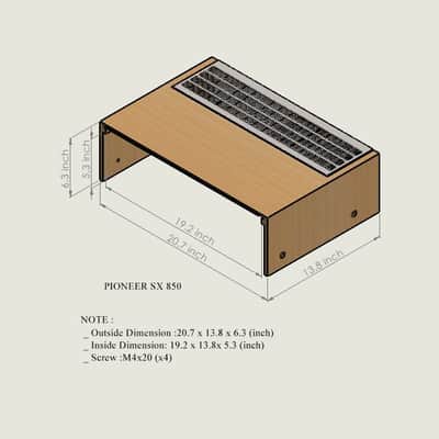 Pioneer SX-850 Wood Case –Charcoal Grey Ash Finish – 10 Year Warranty image 13