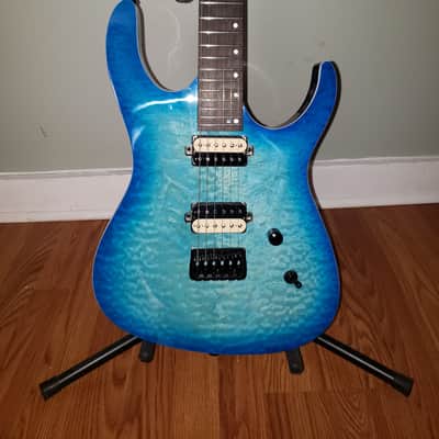 Leo Jaymz Leo Jaymz Electric Guitar Monsoon Series with Reverse Headstock (Ocean Blue) - Ocean Blue image 3