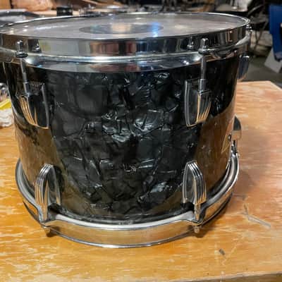 Ludwig Blue Olive Badge 70’s Black Diamond Pearl image 7