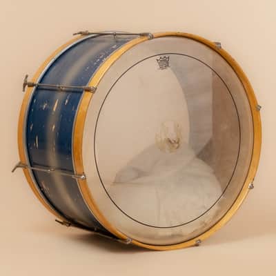 1940s WFL Single Tension Bass Drum in Blue/Silver Duco - 14x26 image 2