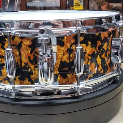 Barton 5"x14" Snare Drum - Gold & Black Pearl VIDEO !!! image 7