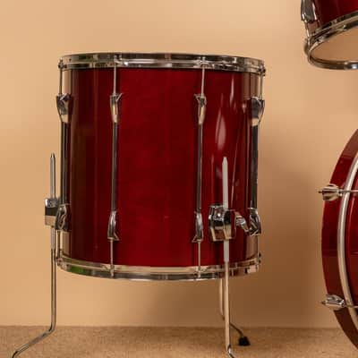 1990s Yamaha Stage Custom Cranberry Red Drum Set image 5