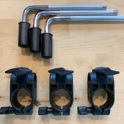 3X NEW Roland MDH-6U V-Drum 1.5 inch Rack Clamps + L Arm - Pad Tom Snare Mount 7U image 2