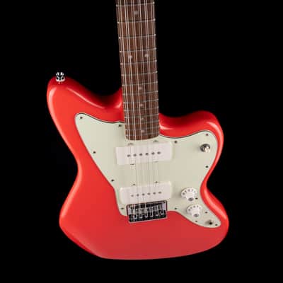 Pre Owned Squier Paranormal Jazzmaster XII Fiesta Red With Gig Bag image 3