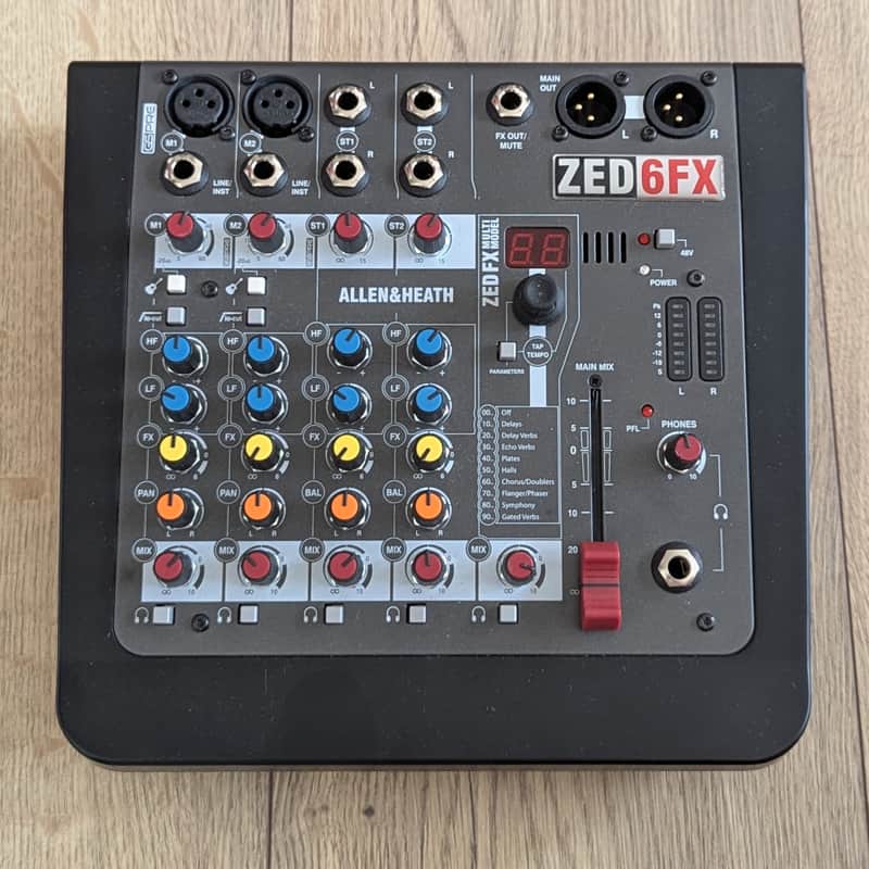 Allen & Heath ZED-6FX Compact 6-Input Mixer with Effects 2019 Black image 1