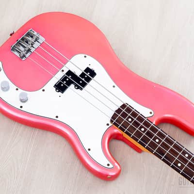 1985 Fender Precision Bass ‘62 Vintage Reissue PB62-55 Metallic Pink w/ Seymour Duncan & Case, Japan MIJ Fujigen image 9