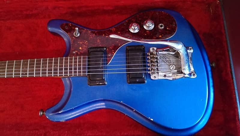 Mosrite Mark V Ventures  1966 Blue Sparkle image 1