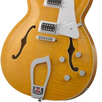 Hagstrom HSSUVIK57 Electric Guitar, Super Viking, Dandy Dandelion Flame image 3