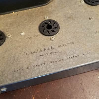 Heathkit W4-AM Tube Mono 5881 Power Amplifier Williamson 1955 - Hammered Grey Steel Paint image 6