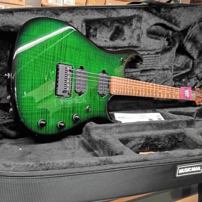 Ernie Ball Music Man John Petrucci Signature JP15-6 2026 - Green Tiger Eye Flame 6.9 pounds image 2