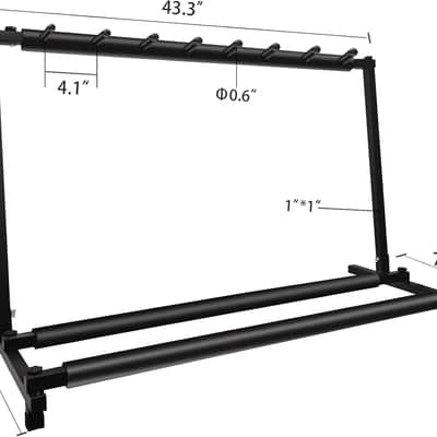 Multi Guitar Stand, 7 Guitar Stand Rack, Folding Guitar Stand, Guitar Rack for Multiple Guitars for Acoustic, Electric Guitar, Bass, Guitar Holder Stand, Multiple Guitars Display (7 Holder) image 5