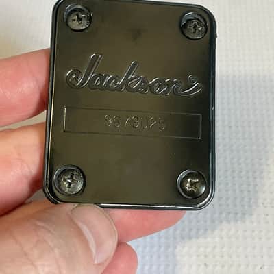 2000's Made in Japan Jackson DXMG & Dinky Guitar Factory Black Neckplate & Screws image 2